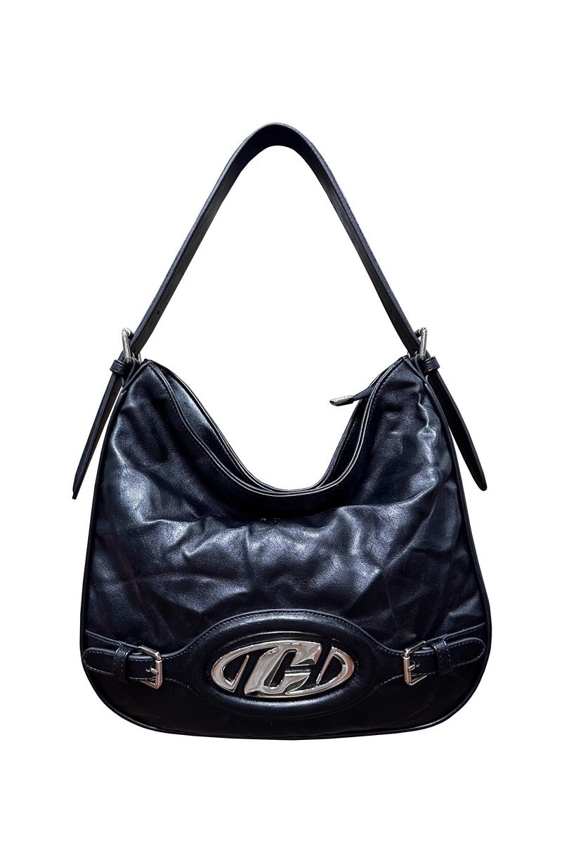 Vintage Leather Logo Shoulder Bag