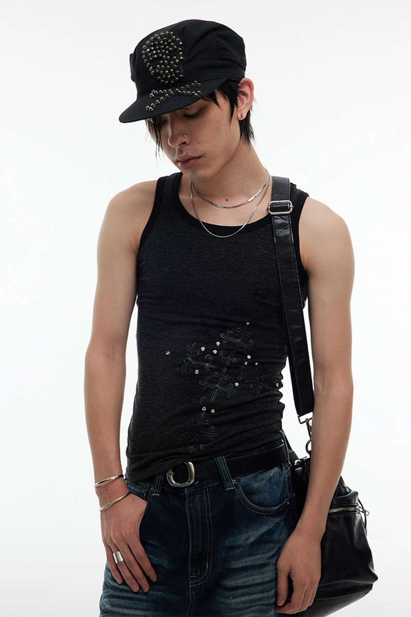 Baroque Cross Stretch Tank