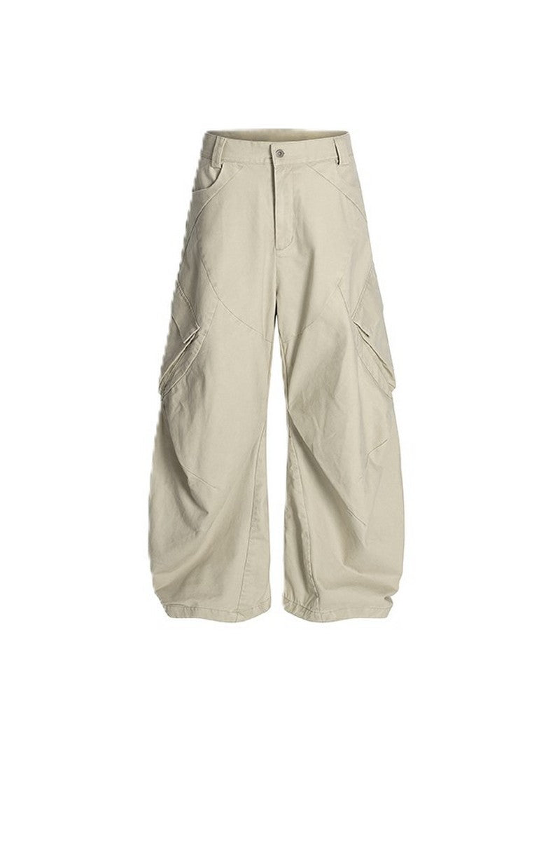 Beige Deconstructed Scythe Pants