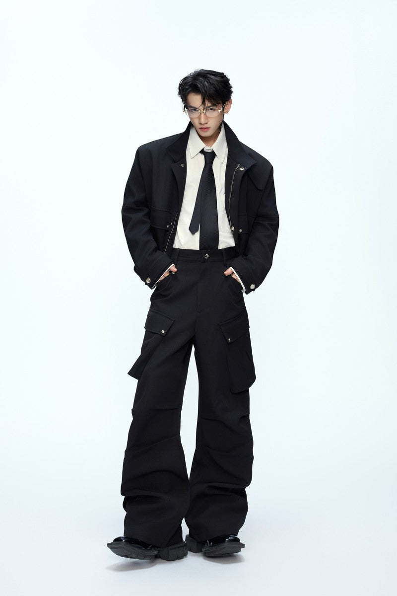 Deconstructed Utility Cropped Jacket