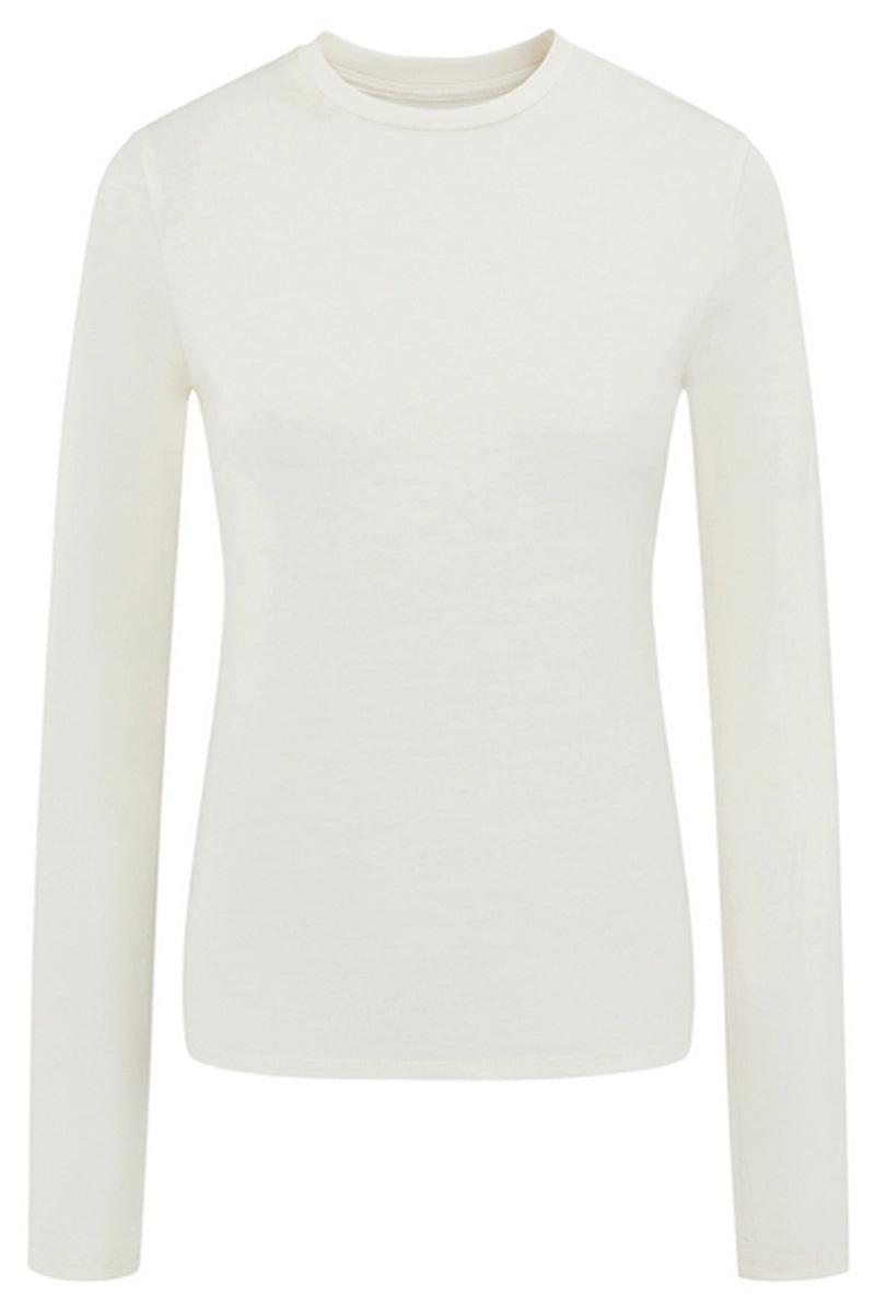 Merino Wool Fitted Long Sleeve Tee