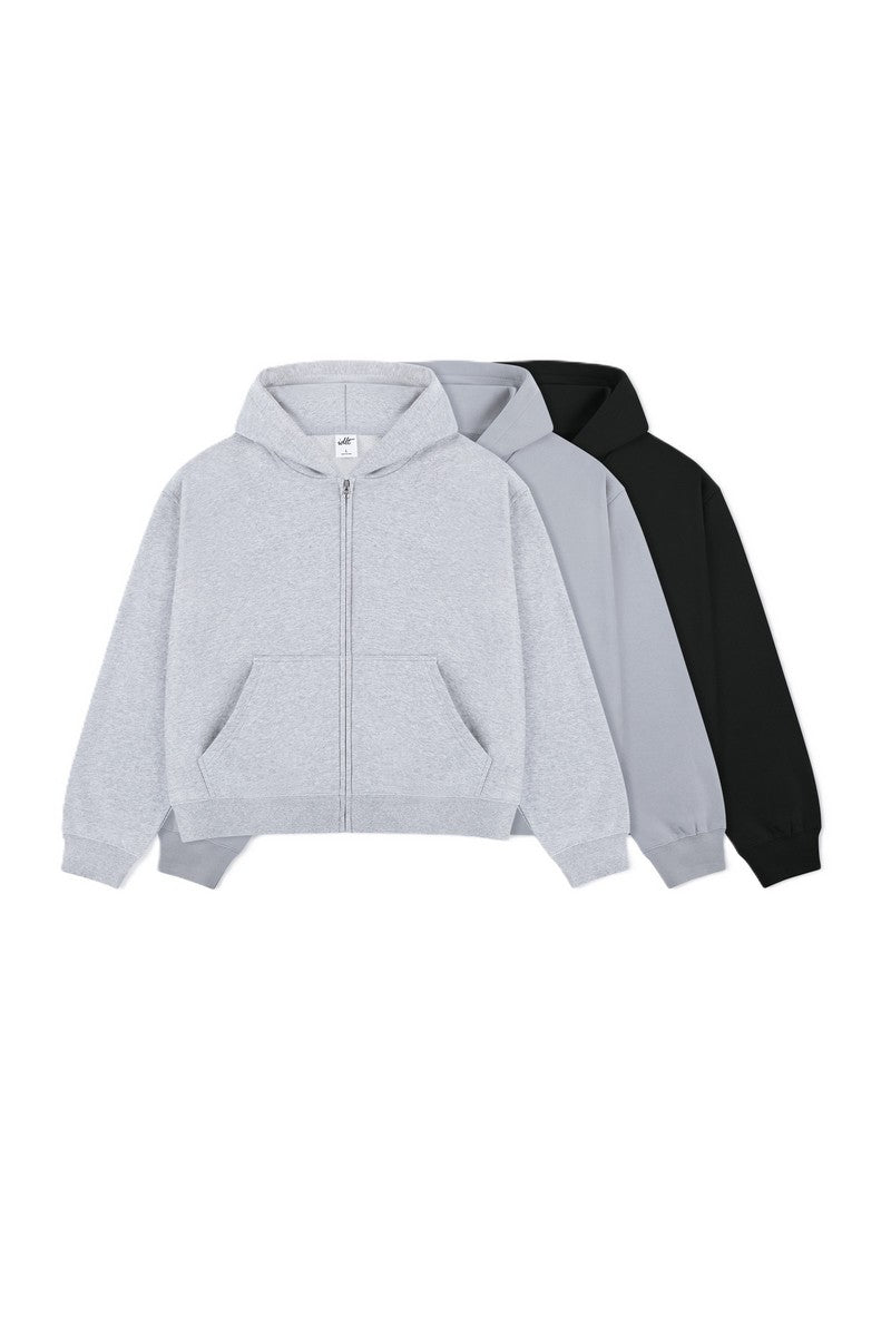 Boxy Heavyweight Zip-Up Hoodie