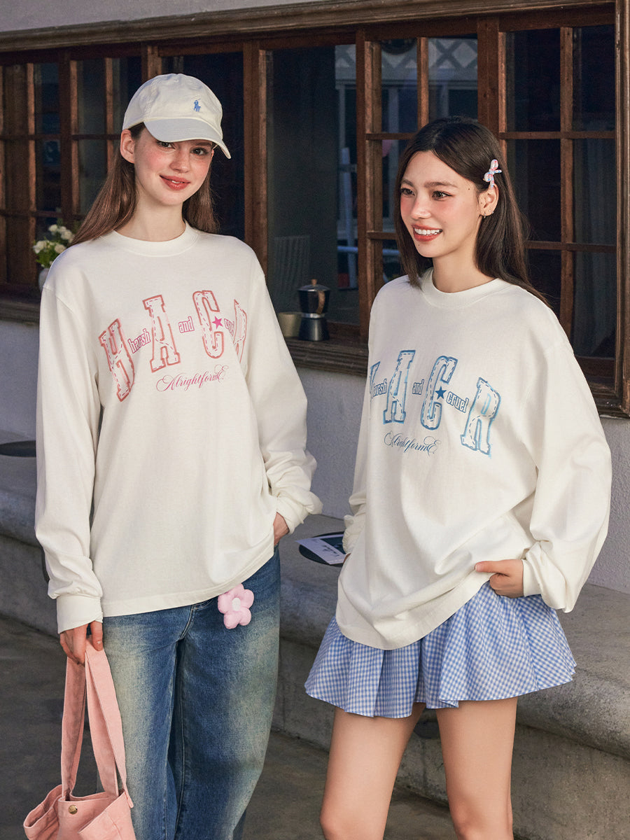 Yarn Logo Embroidered L/S Tee