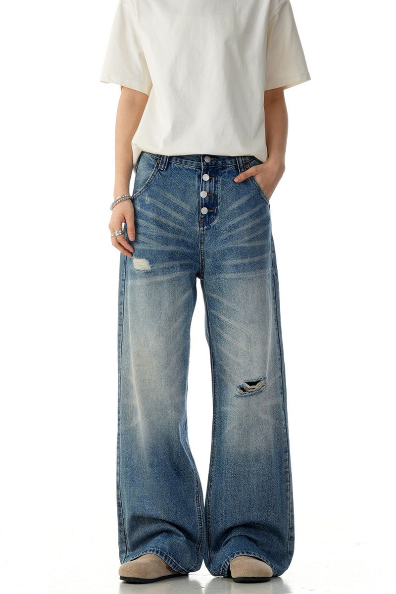 Washed Ripped Jeans