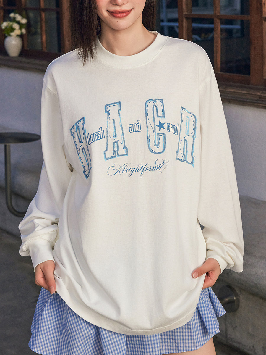 Yarn Logo Embroidered L/S Tee