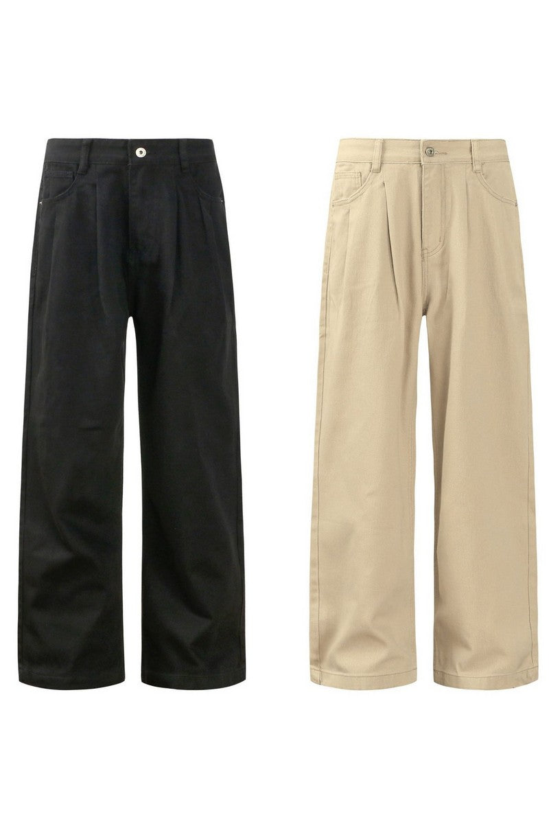 Washed Wide Work Pants