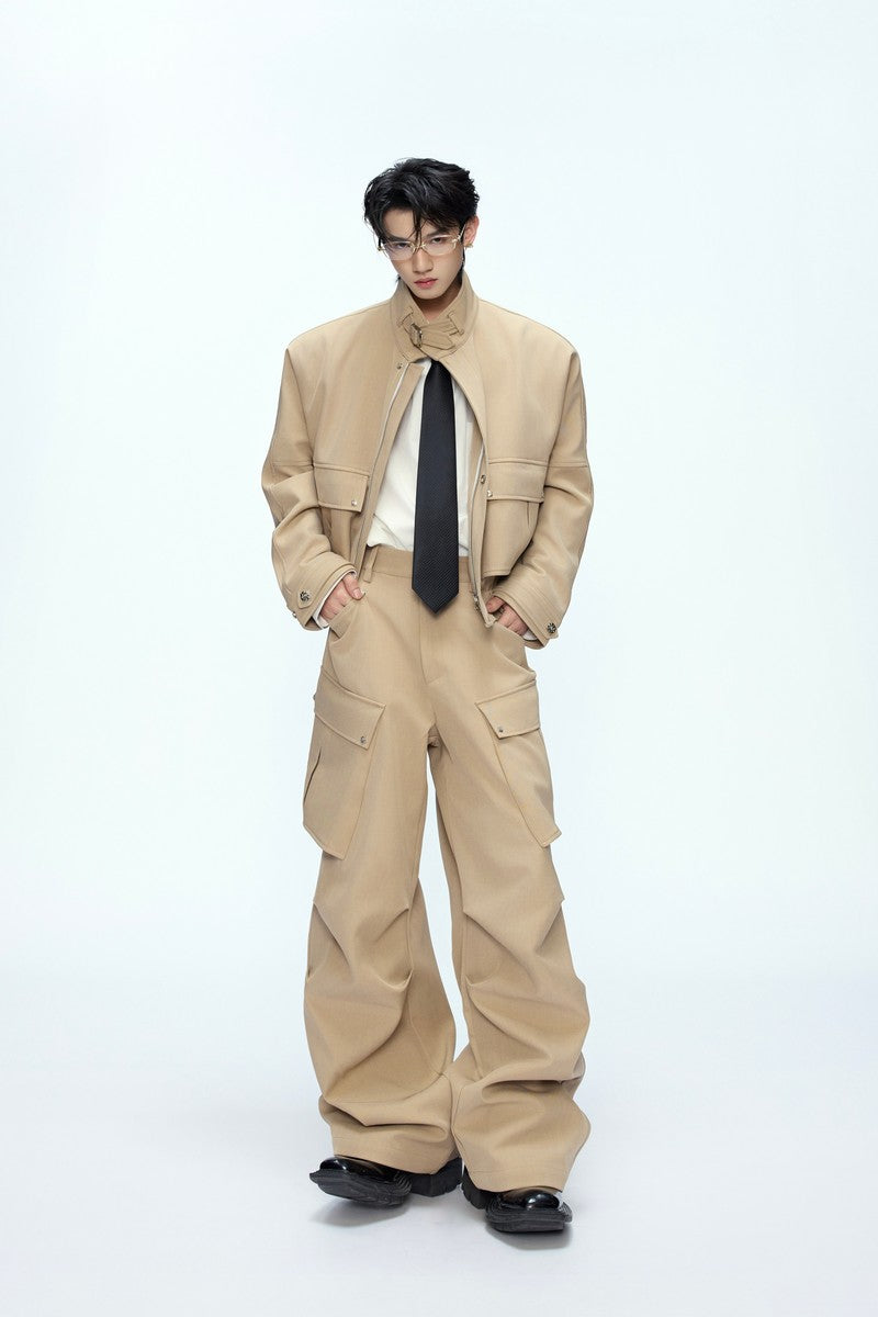 Deconstructed Utility Cropped Jacket