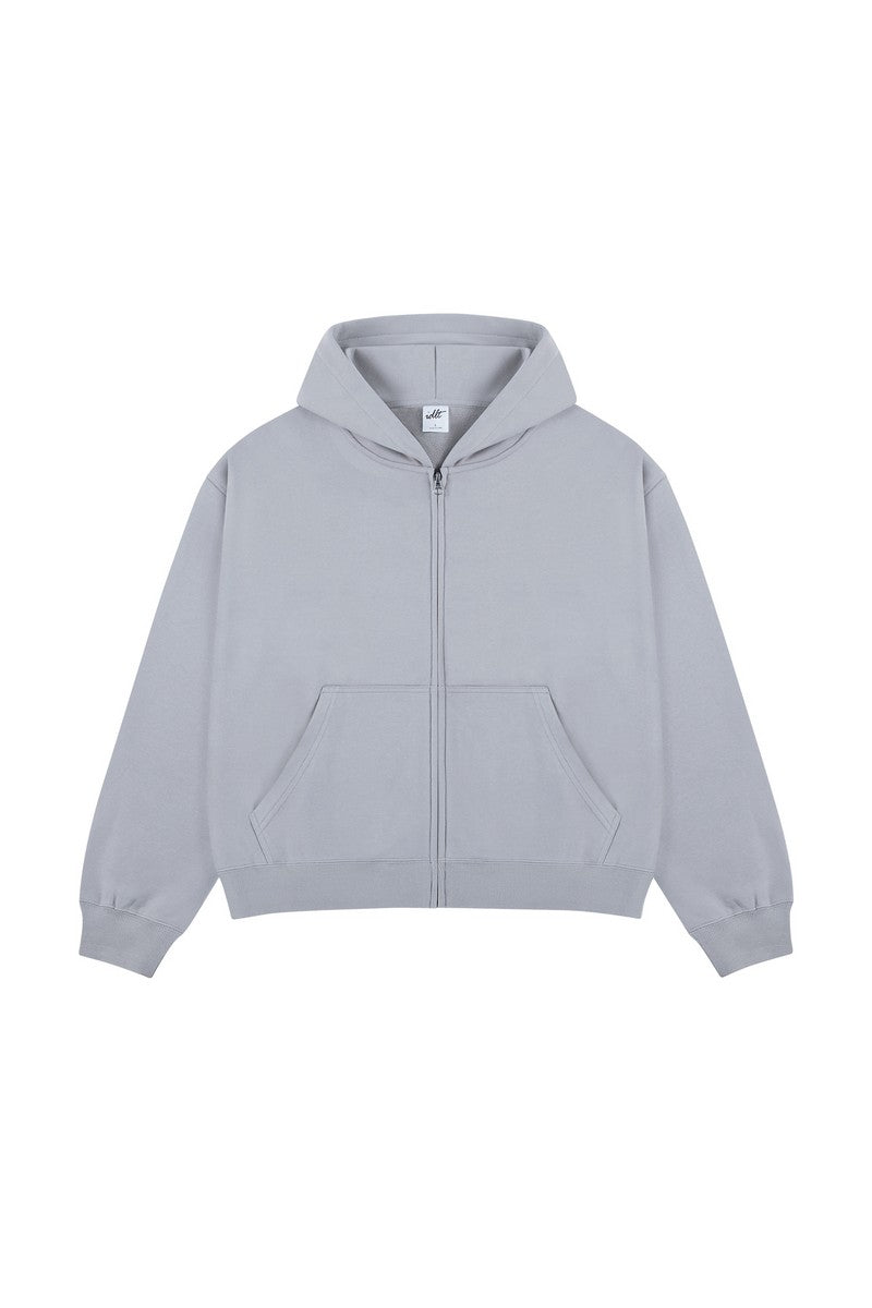 Boxy Heavyweight Zip-Up Hoodie