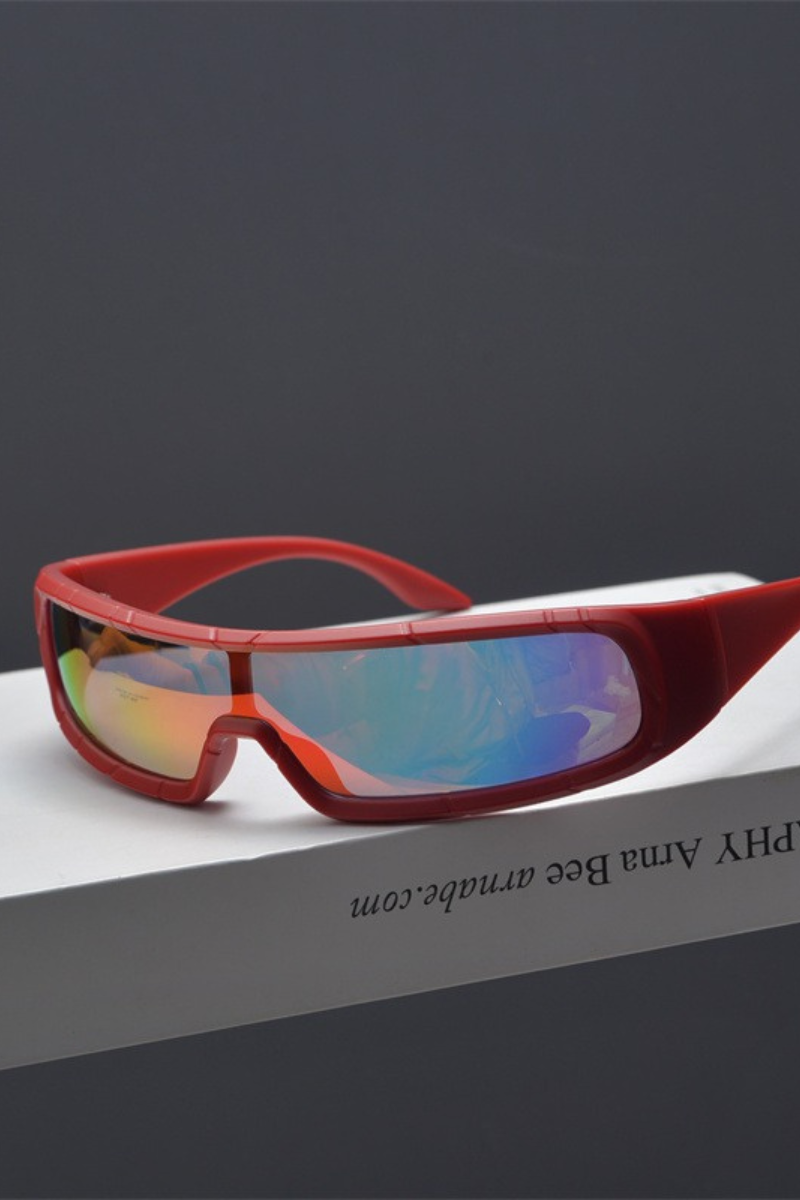 Red top visor glasses