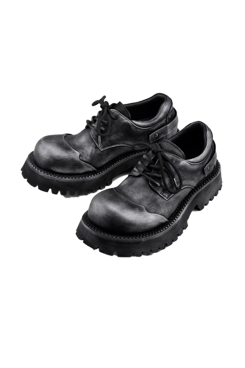 Handcrafted Leather Gradient Derby Shoes – Copping Zone Handcrafted Leather Gradient Derby Shoes – Copping Zone