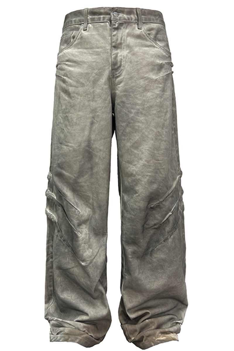 Scratched Distressed Glazed Jeans - JCAESAR – Copping Zone