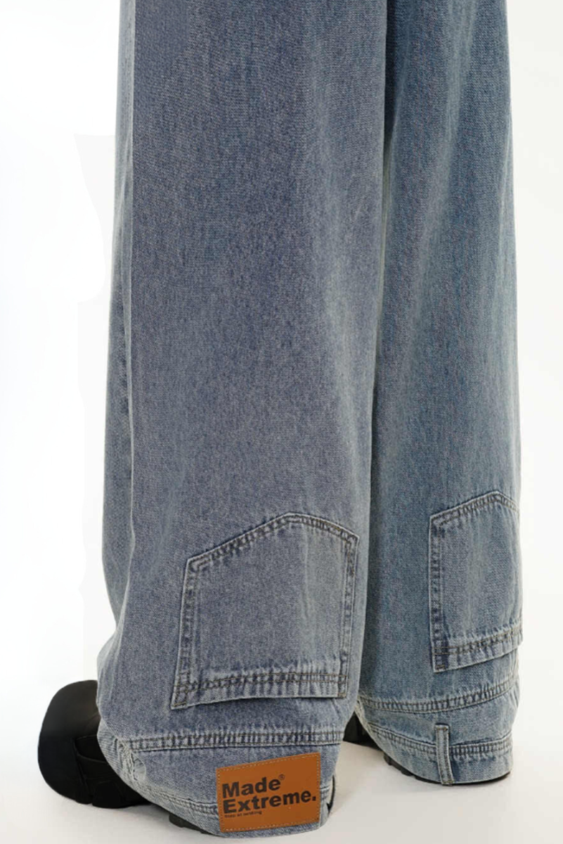 【BAON】Vashu Capender Damage Denim Wide Pants BAON】Vashu Capender Damage Denim Wide Pants (BAON/デニム
