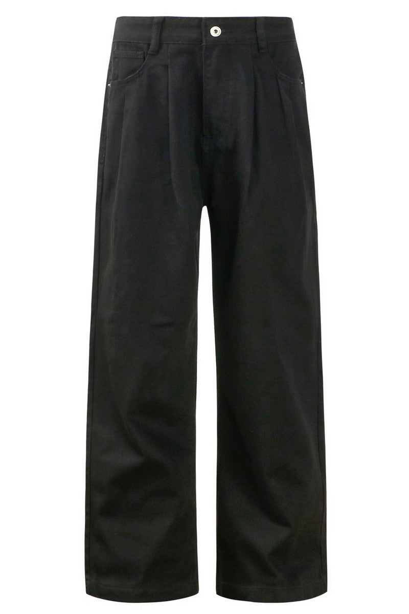 Washed Wide Work Pants