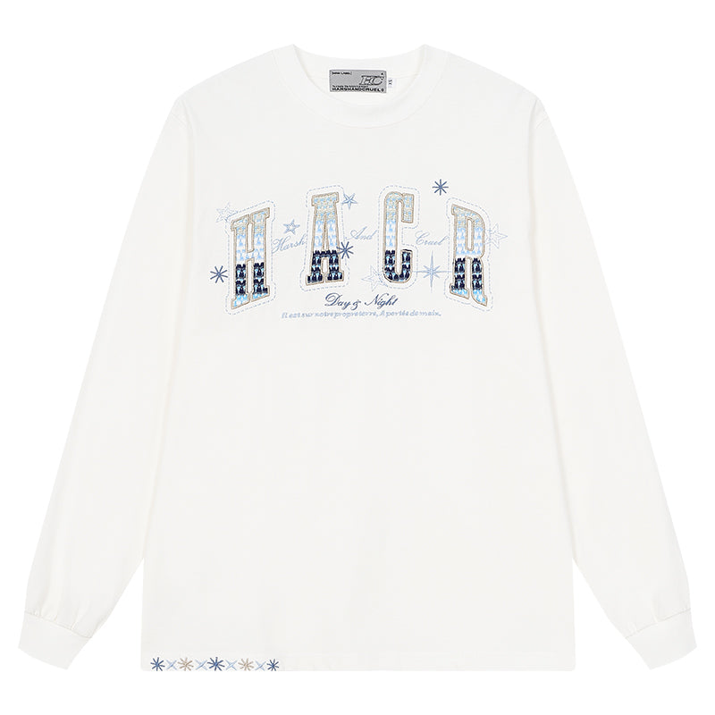 Day & Night Embroidered L/S Tee
