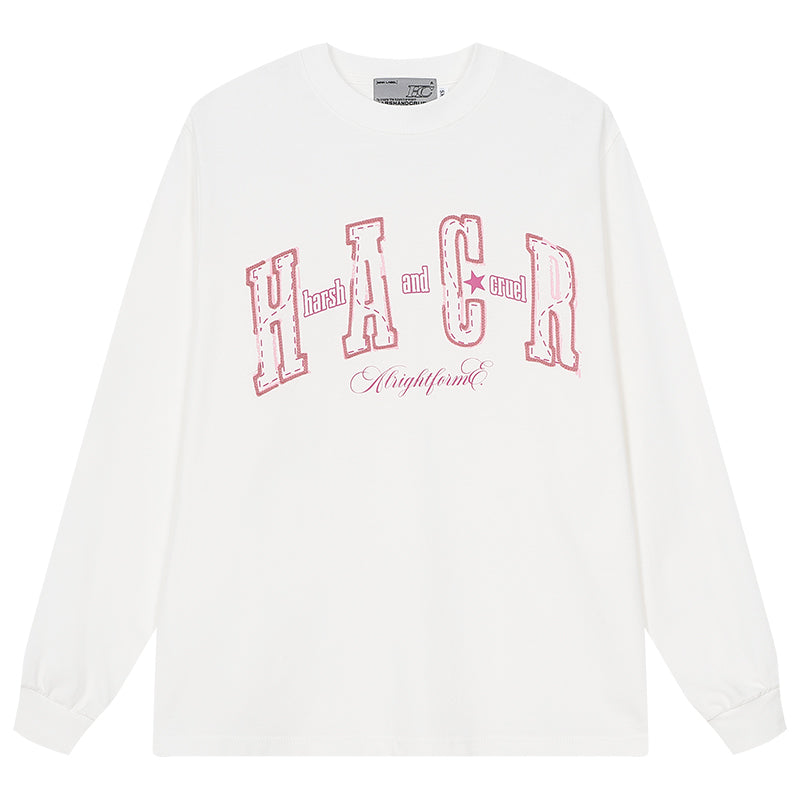 Yarn Logo Embroidered L/S Tee