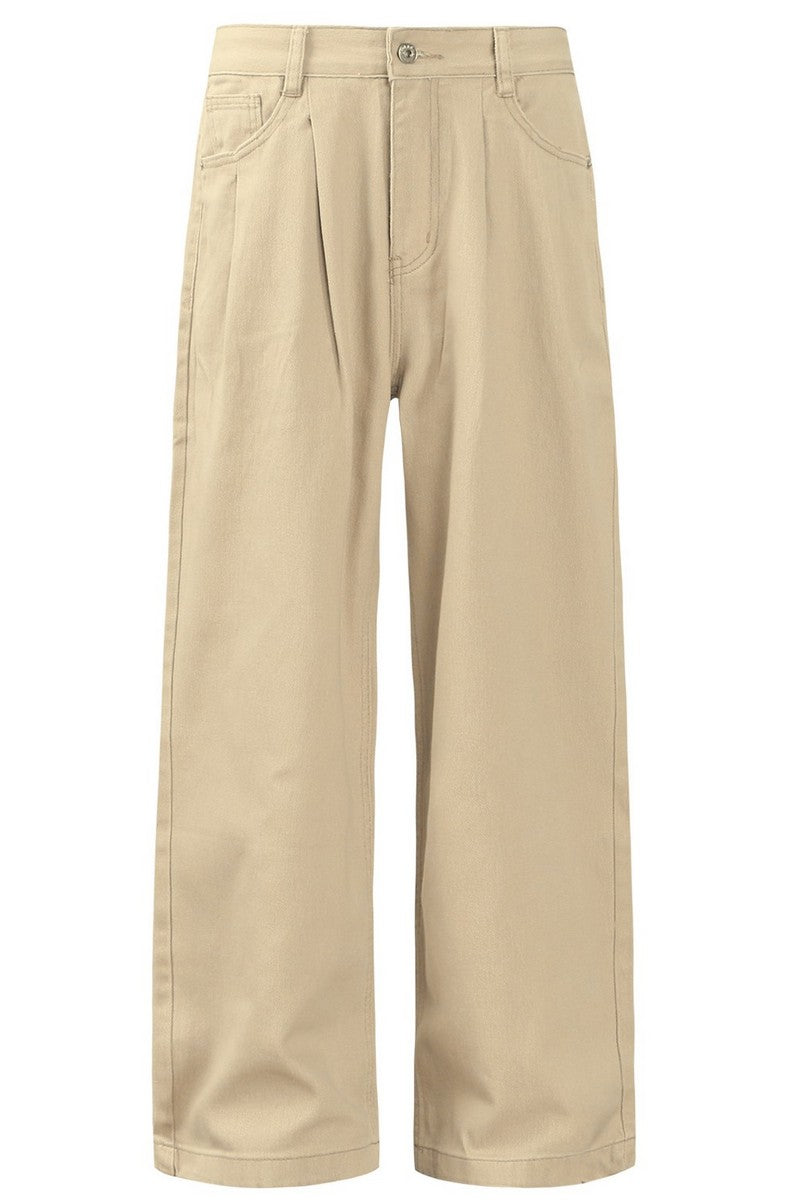 Washed Wide Work Pants