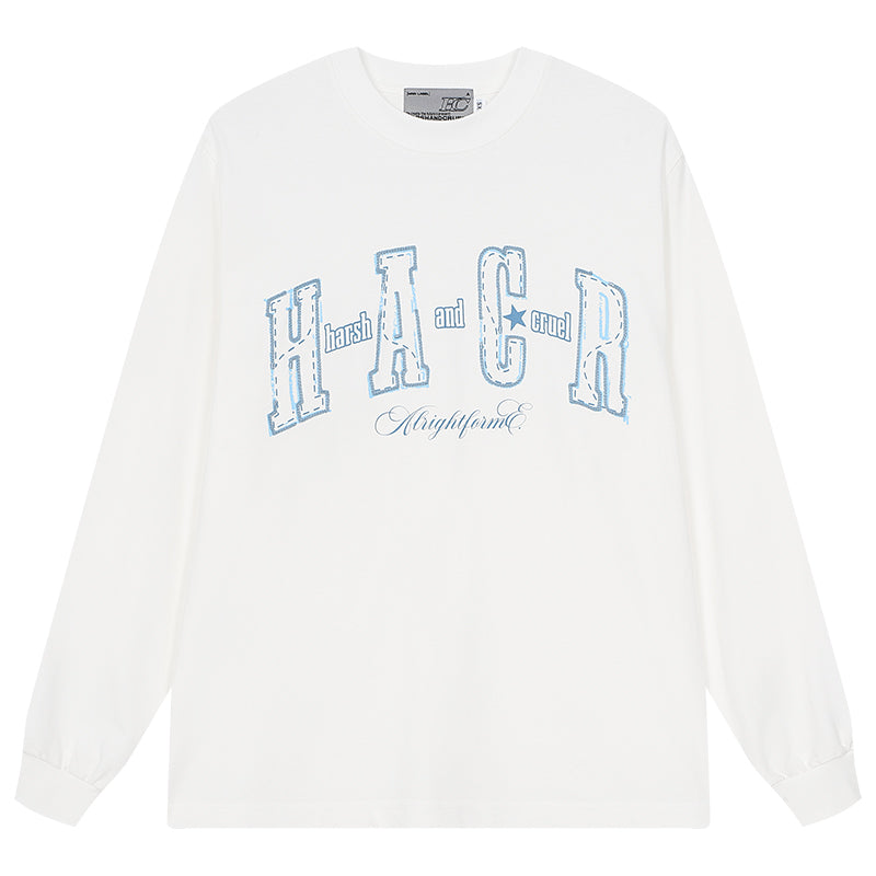 Yarn Logo Embroidered L/S Tee