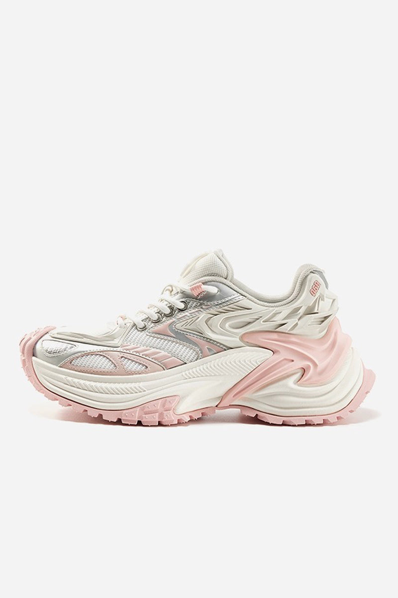 Rattlesnake Series Silver Running Dad Sneakers
