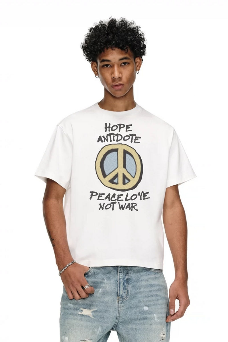 『Copping Zone』Anti-War Graphic Print T-Shirt Anti-War Graphic Print T-Shirt – Copping Zone