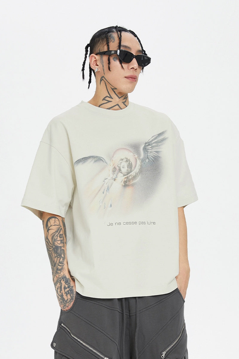Angel Print Vintage Tee – Copping Zone