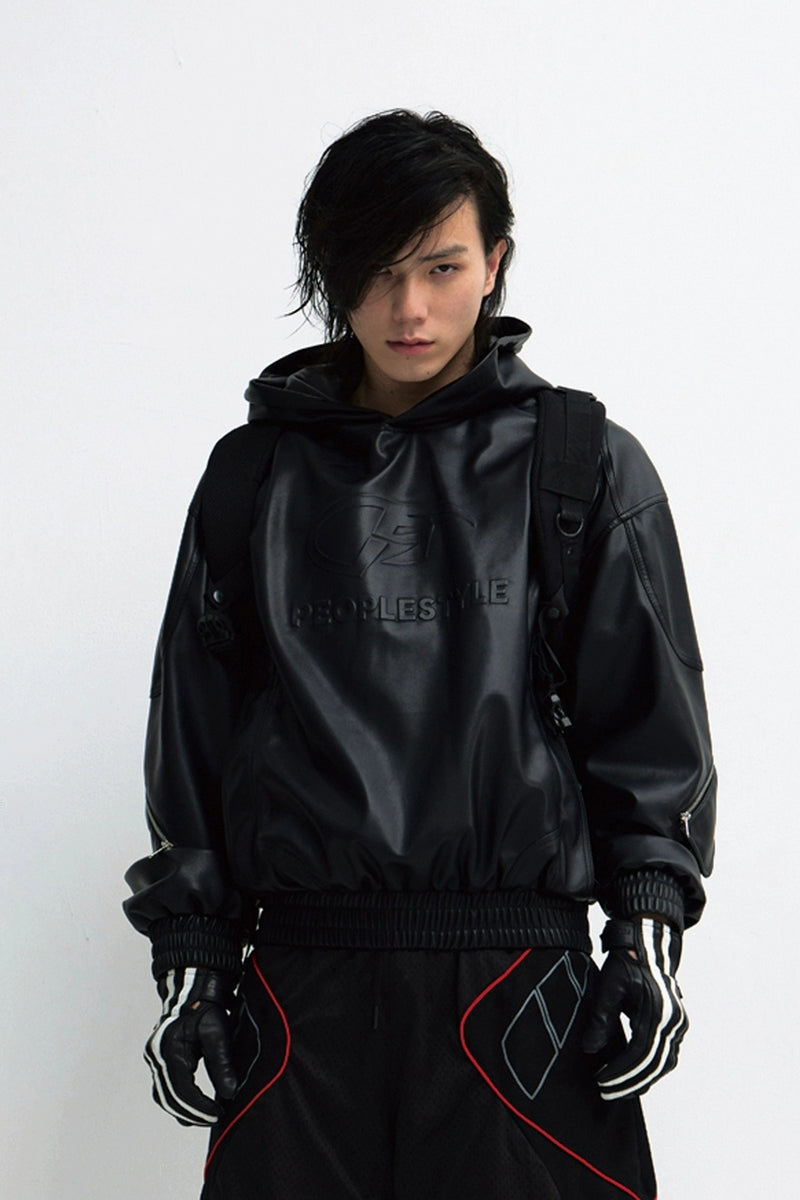 PeopleStyle 3D Leather Hoodie レザーパーカー Leather Hoodies: Expertly designed and handmade | Mr. Riegillio