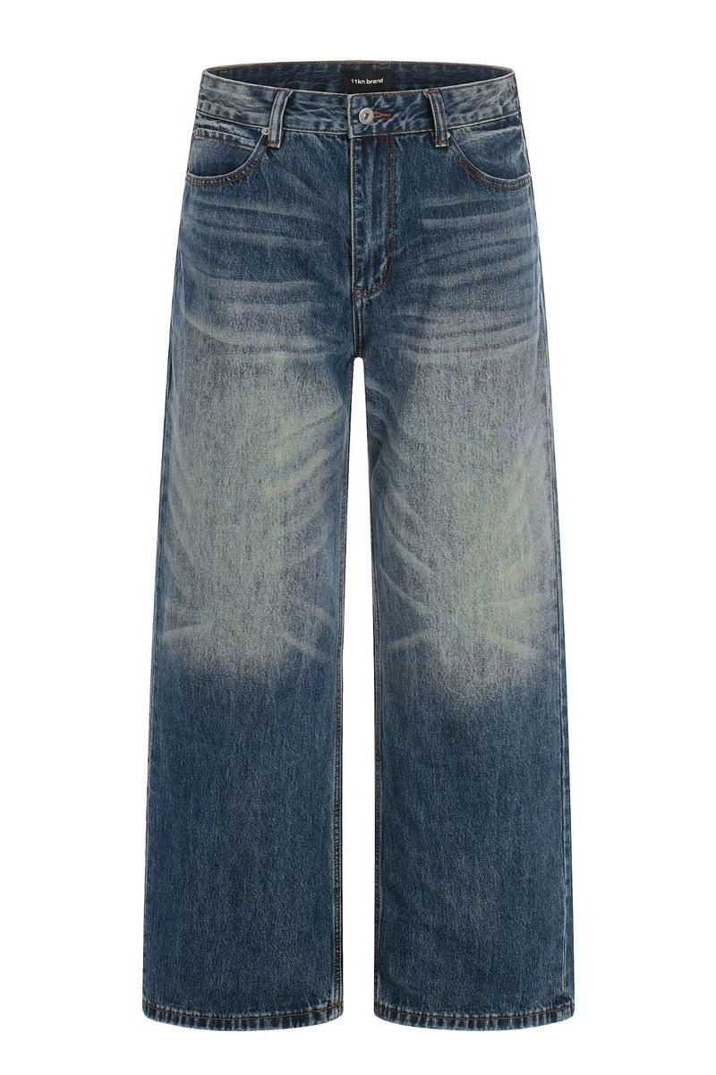 Faded Straight Leg Jeans