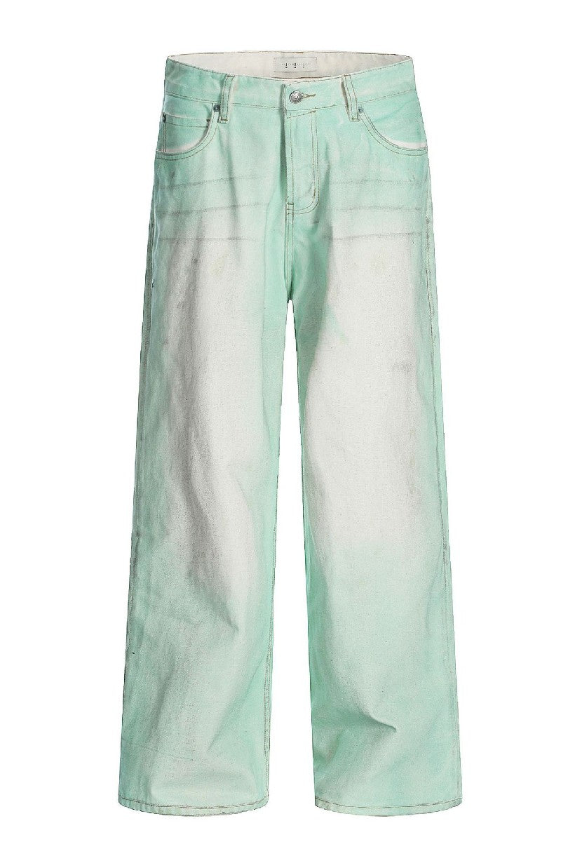 Glow Washed Wide Leg Jeans
