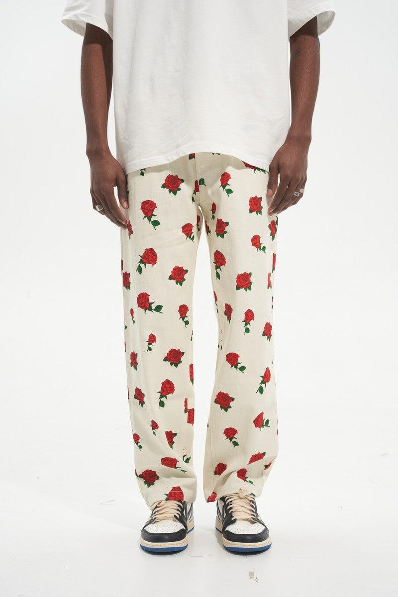 Roses Printed Jeans