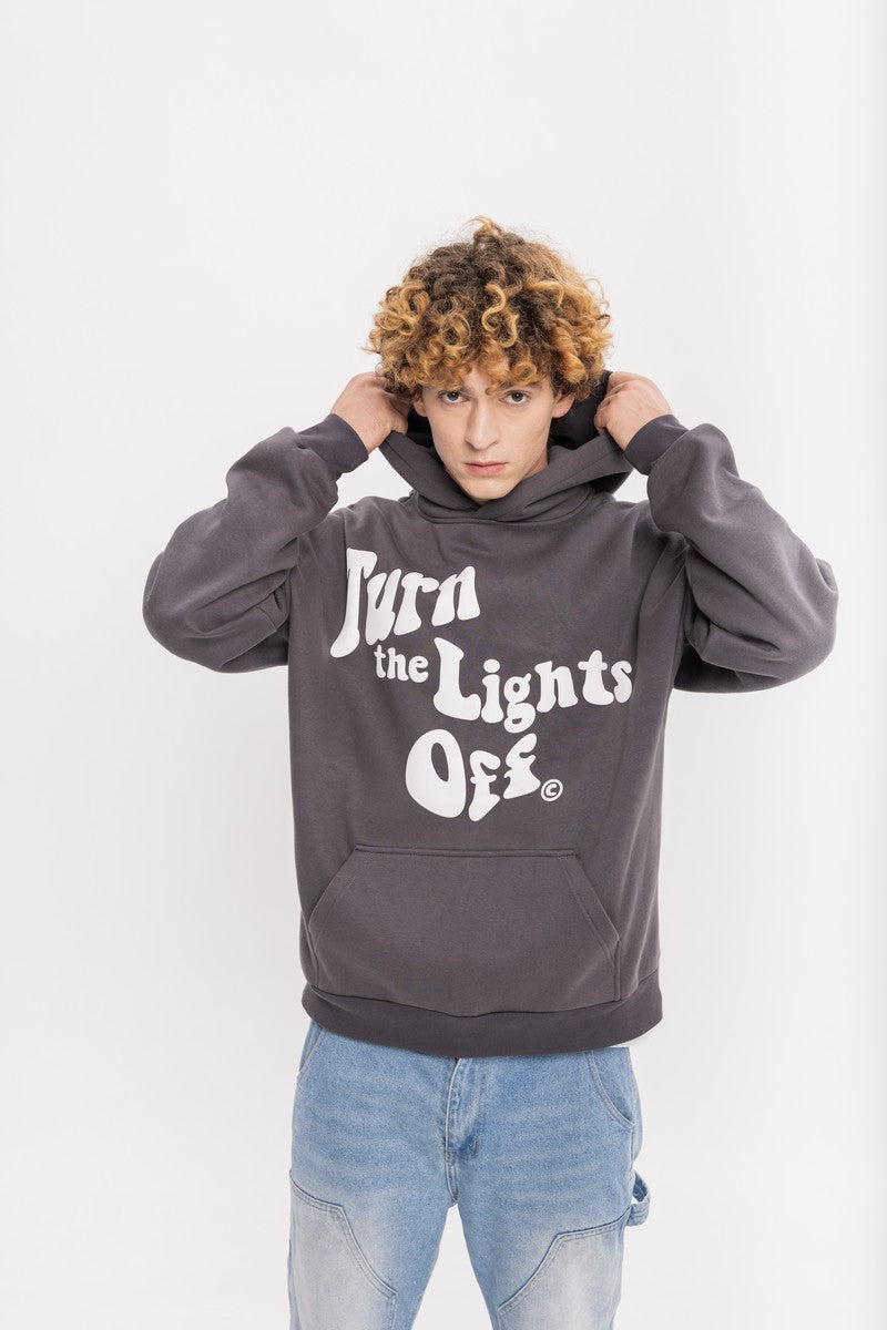 Lights Off Puff Print Hoodie