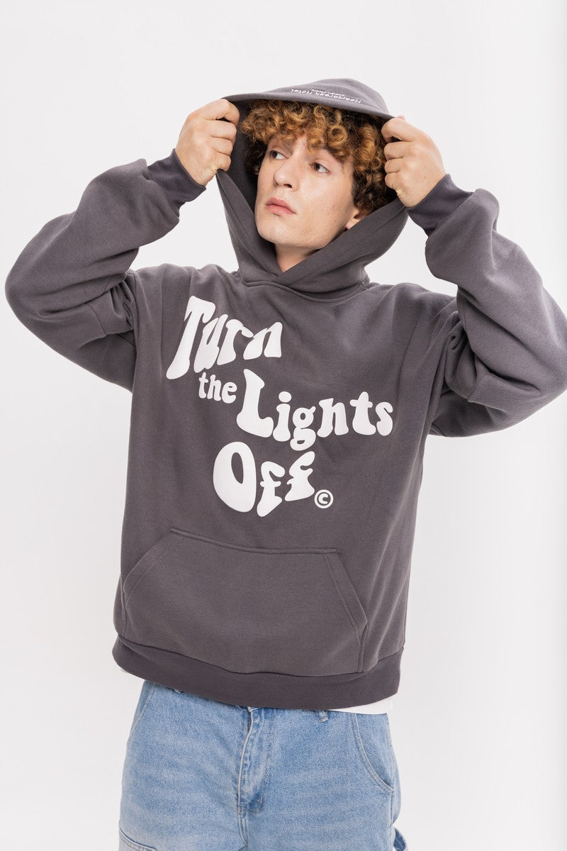 Lights Off Puff Print Hoodie