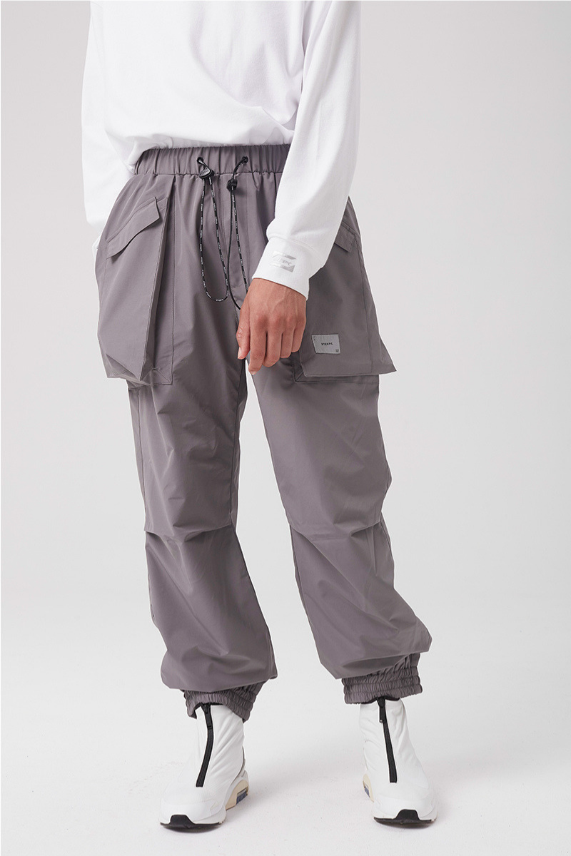 STEEPC Gray Drawstrings Pants