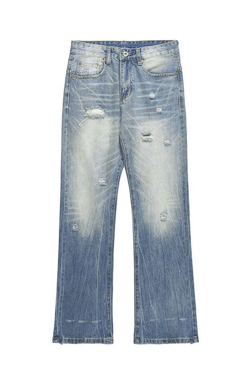 Blue Washed Straight Denim
