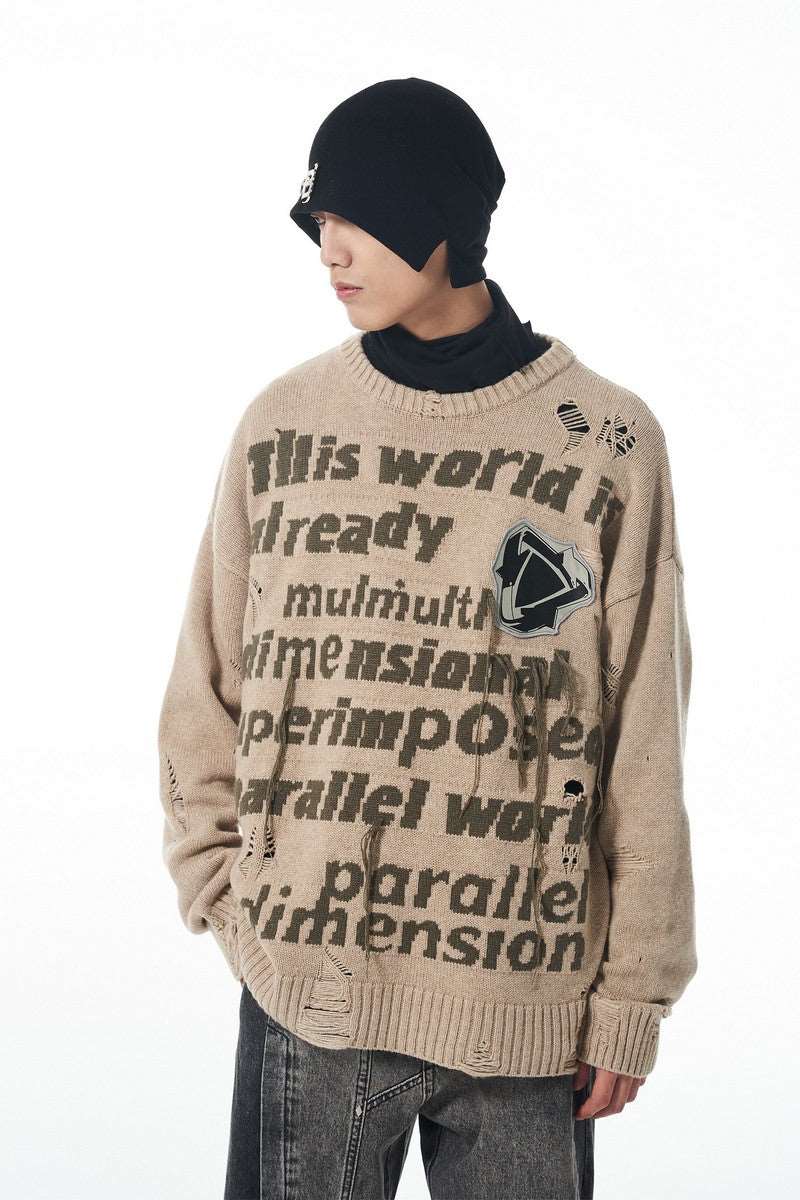 BNP Parallel Dimension Distressed Sweater