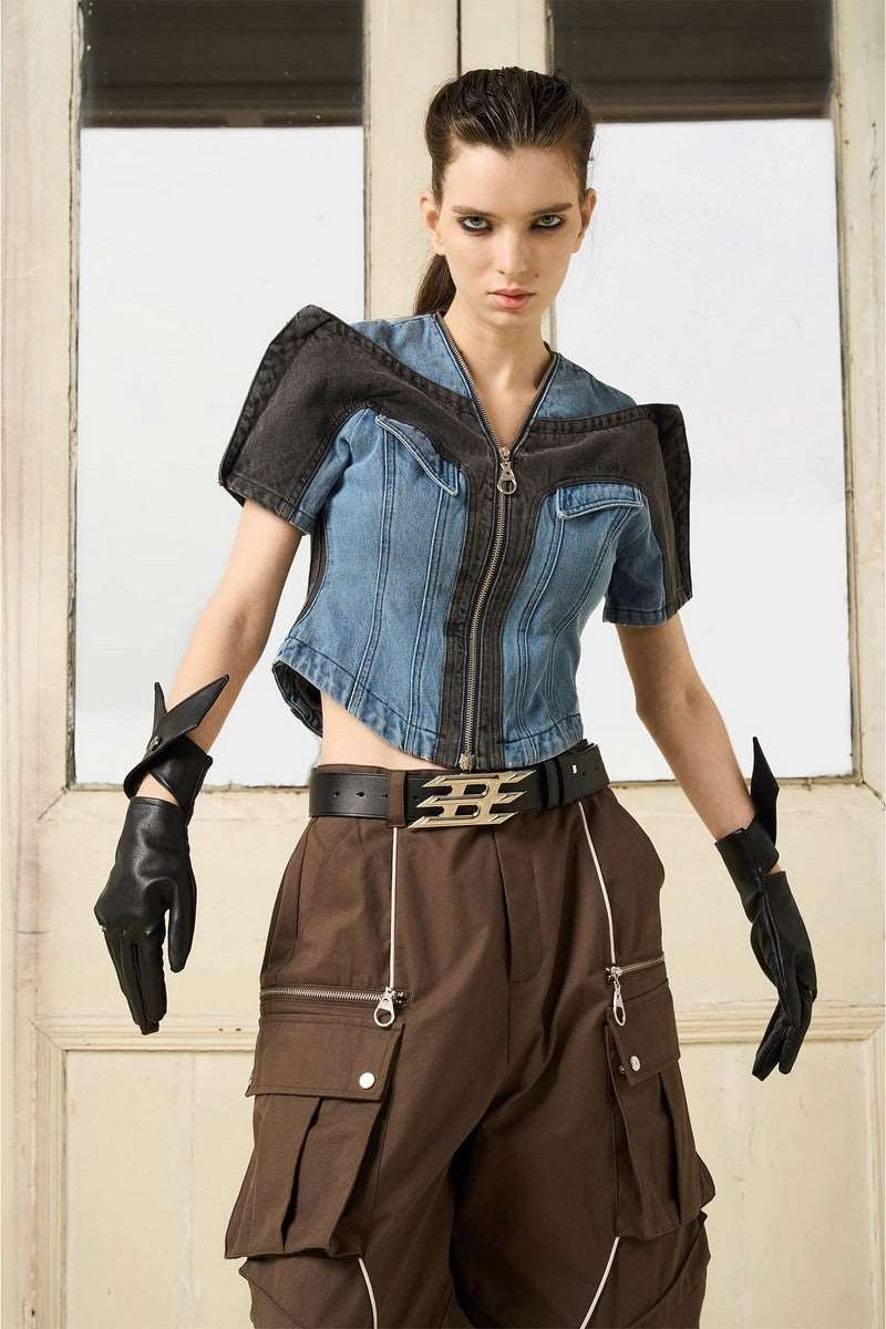 Cropped SS Denim Jacket