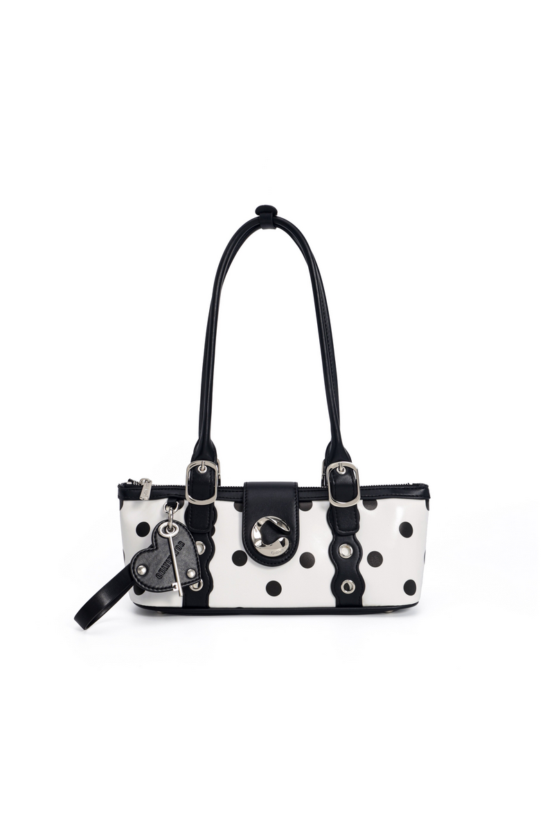 Retro Polka Dot Baguette Bag