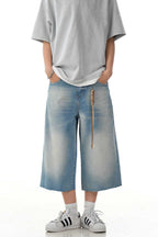 Raw Hem Washed Jorts