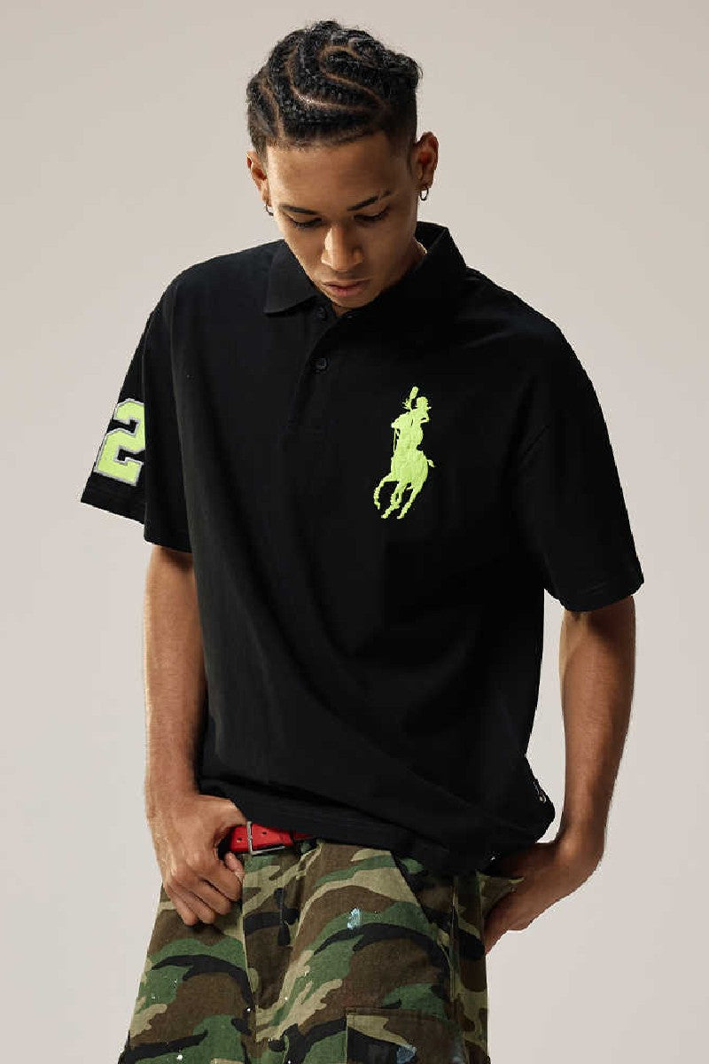 Reflective Embroidered Polo Shirt