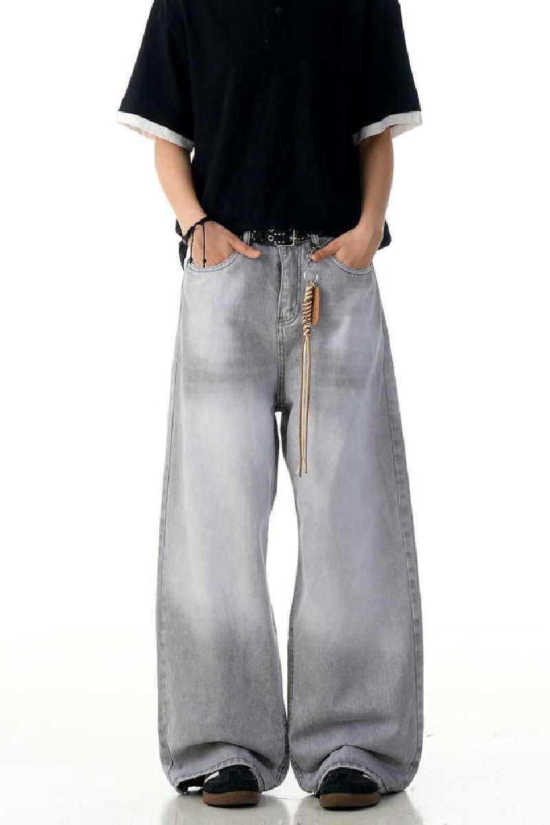 Grey Straight Fit Jeans