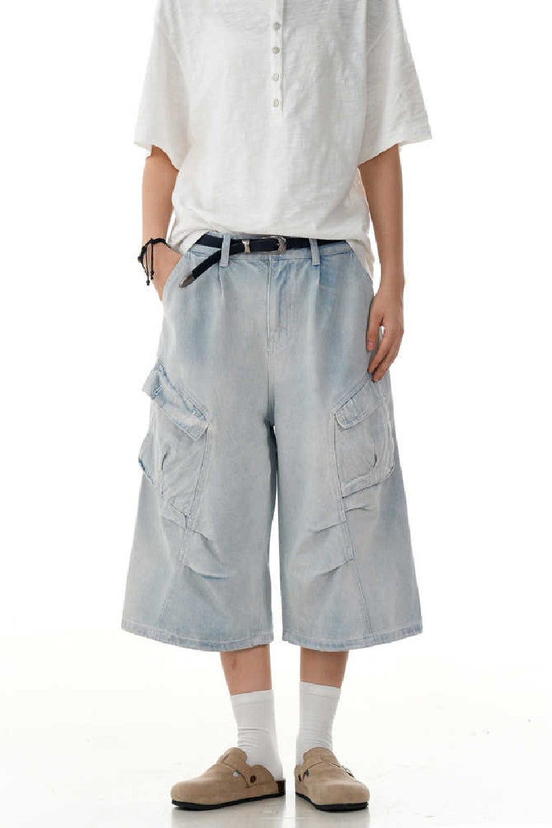 Blue Multi Pocket Jorts