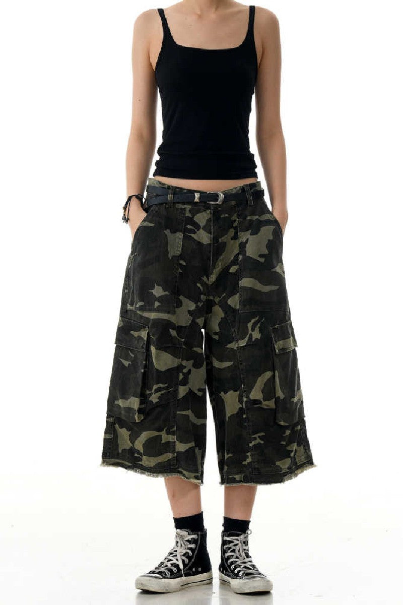 Camo Deconstructed Cargo Jorts