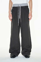 Double Waist Pleated Sweatpants
