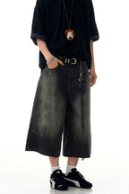 Splatter Blue Jorts