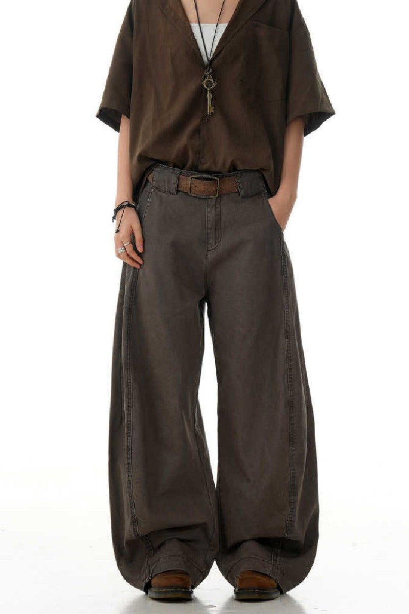 Brown Blade Deconstructed Jeans