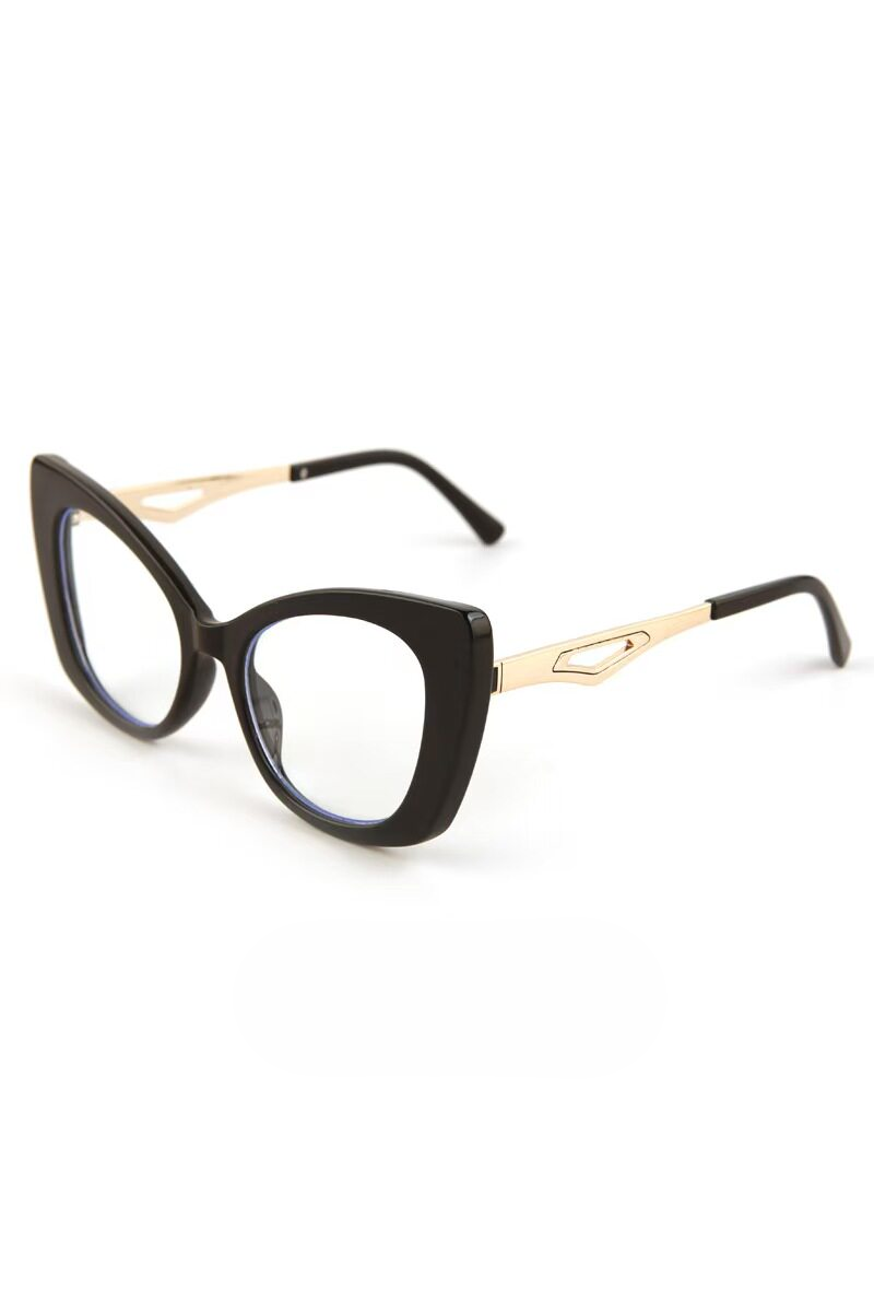 Retro Oversized Metal Cat Eye Sunglasses