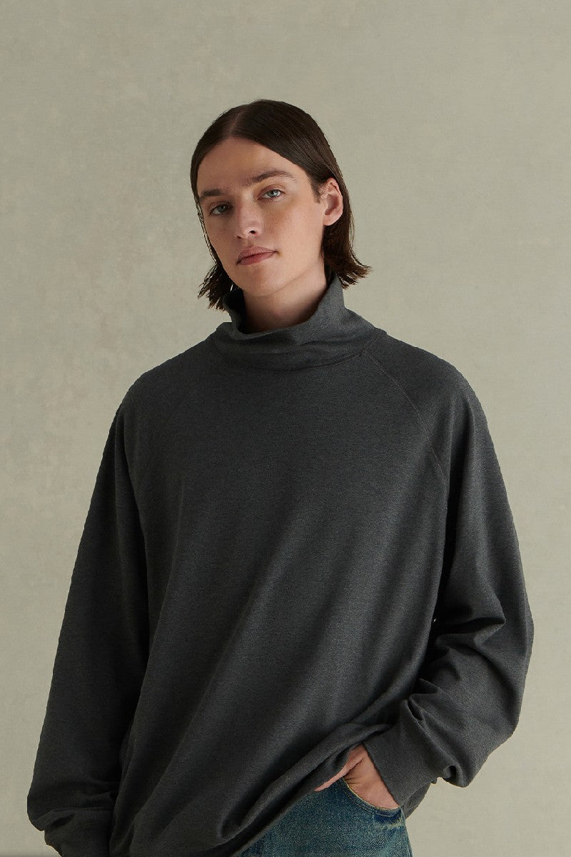 High Neck Stretch Long Sleeve Tee