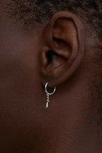 Minimal Cross Hoop Earrings