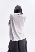 Distressed Ink Print Longsleeve Tee