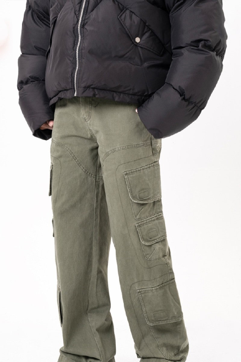Multi Pocket Retro Trousers