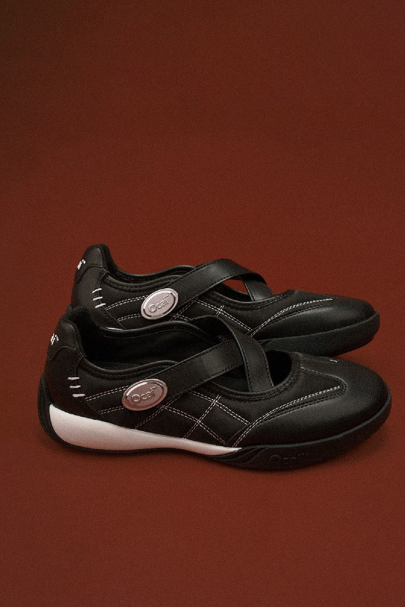 Silk Black Ballet Trainers