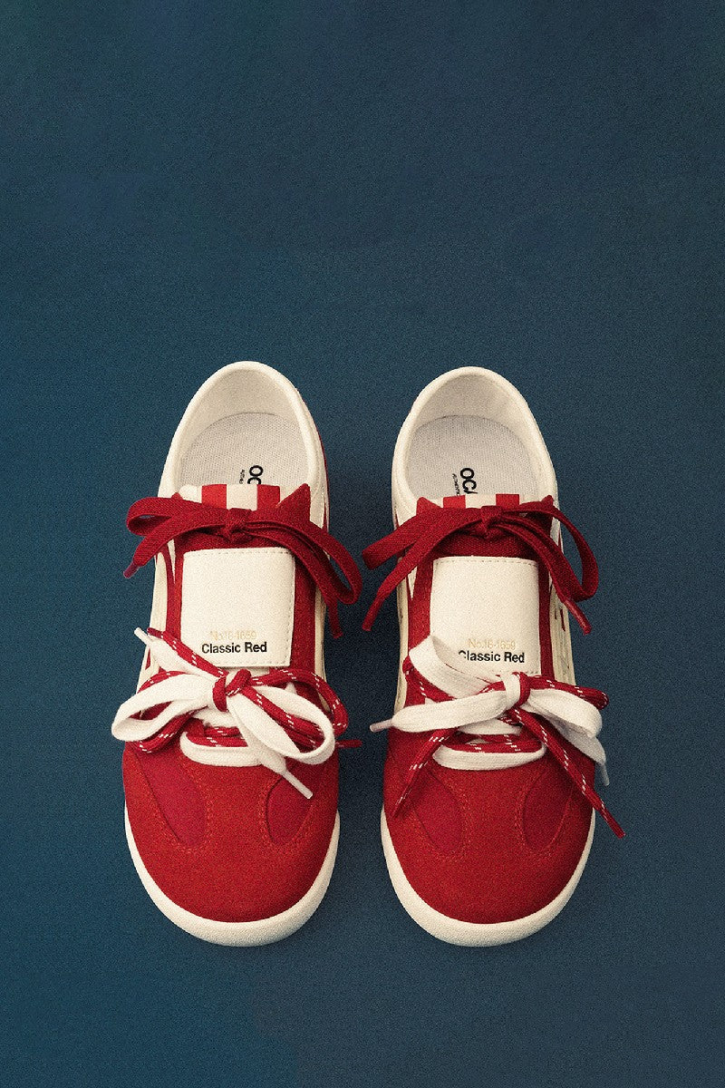 College Red Trainer Sneakers